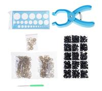 ZwaitL 476Pcs Assorted Size Eye and Nose with Washers and Auxiliary Tool for Plush Doll Crochet Toy Crochet Eye Installation