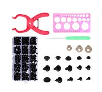 ZwaitL 476Pcs Assorted Size Eye and Nose with Washers and Auxiliary Tool for Plush Doll Crochet Toy Crochet Eye Installation