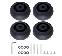 ZwaitL 4Pcs 40x18mm Suitcase Wheels Replacement Black Luggage Wheels Universals Rubber Swivels Caster Wheels Repair