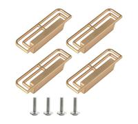 ZwaitL 4Pcs Wardrobe Knob Metal Cabinet Drawer Handle Cupboard Pulls Simple Square Furniture Decoration Furniture Handles and Knob for Dressers Modern