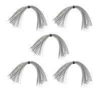 ZwaitL 5 Bundles 220 Strands Silicone Jigs Skirts Set Fishing Legs Lures, Fly Tying Materials Baits Skirts Silicone Skirt Skirt