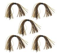 ZwaitL 5 Bundles 220 Strands Silicone Jigs Skirts Set Fishing Legs Lures, Fly Tying Materials Baits Skirts Silicone Skirt Skirt