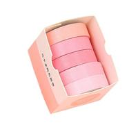 ZwaitL 5Rolls Journal Decorative Tape Aesthetic Tape 10mmX2M Water Resistant Paper For Scrapbooking Journal Photo Album Paper Decorative Sticker