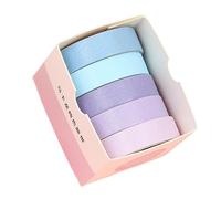 ZwaitL 5Rolls Journal Decorative Tape Aesthetic Tape 10mmX2M Water Resistant Paper For Scrapbooking Journal Photo Album Paper Decorative Sticker