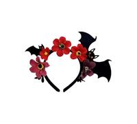 ZwaitL Adjustable Bat Flower Hairband NonSlip Comfortable Hairhoop For Adult Children Music Festival Celebration Dressingup Halloween Theme Party Hair Decoration