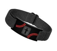 ZwaitL Adjustable Leather Crosses for Men Patriotic US Flag Design Stainless Steel Faith Gift Men's Jewelry Us Flag