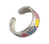 ZwaitL Adorable Cartoon Dinosaurs Rings Featuring Colorful Stars Flexible Opening Designs Stylish Alloy Accessory For Women Dopamines Jewelry For Girls