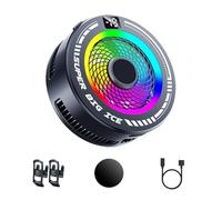 ZwaitL AI-Powered Phone Coolers Attachment, Digital Temp Display & 6-Color Effects for Smartphones/Tablets Cooling Adjustable Speed & Clip Design for Gaming Tablets/Smartphones