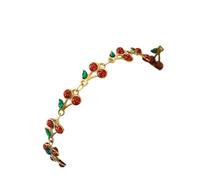 ZwaitL Artistic Fruit Oil Drop Bangle Stainless Steel Adjustable Length Wrist Jewelry Piece For Everyday Wear Daily Wear Themed