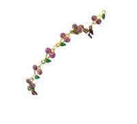 ZwaitL Artistic Fruit Oil Drop Bangle Stainless Steel Adjustable Length Wrist Jewelry Piece For Everyday Wear Daily Wear Themed