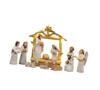 ZwaitL Baby Jesuses Holy Family Statue Miniature Christmas Nativity Scene Sculpture Xmases Indoor Home Table Holiday Decors Christmas Nativity Scene Sculptures