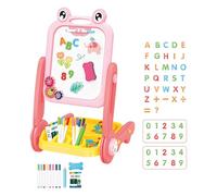 ZwaitL Children Double Sided Doodling Board Frogs Stand Design Reusable Writing Surfaces Safe Art Easel Toy For Creativity Kids Art Board