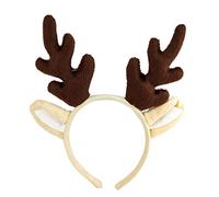 ZwaitL Christmas Furry Animal Deer Horn Hair Hoop Plush Antler Headbands Cartoon Headpiece For Halloween Party Decoration Deer Horns Hairband