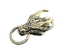 ZwaitL Exquisite Dragon Metal Pendant For Paracord Bracelets And Necklace Crafting Unique Cultural Jewelry Accessories Brass Keychain For Gifts