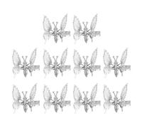 ZwaitL Hair Claw Clips,10Pcs 3D Movable for Butterfly Shaped Hair Clips Metal Hollow Metallic Flying for Butterfly Barrettes Hair Accessori