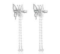 ZwaitL Hair Claw Clips,Pearl Tassels Butterfly Hair Clip for Girls Antique Costume Accessories Hair Pin Hair Tool Vintage Headdress
