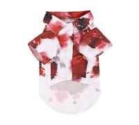 ZwaitL Halloween Pet Costume Scary Blood Splattered Costume for Dogs and Cats Festival Dressingup Outfit Party