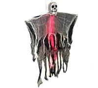 ZwaitL Halloween Skeleton Specter With Light Hanging Specter Ornament For Festivities Holiday Haunts House Decoration Halloween Skeleton With Light Hanging Ornament For Party Decoration