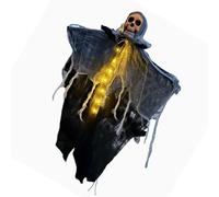 ZwaitL Halloween Skeleton Specter With Light Hanging Specter Ornament For Festivities Holiday Haunts House Decoration Halloween Skeleton With Light Hanging Ornament For Party Decoration