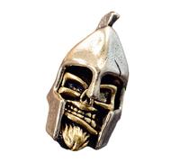 ZwaitL Helmet Skull Beads For Crafting Unique Charm Accessories And Paracord Enthusiast Gear Large Hole Helmet Collectibles Brass Bead For Rope