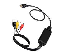 ZwaitL Highly Speed HDTV Video 3RCA Converter Cable 1080P Output For Gaming Consoles PC Tvs USB Power Supply Noise Reductions Hdmis To Avs Converter