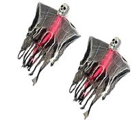 ZwaitL LED Ghostly Specters Hanging Decoration With Adjustable Arms & Battery Power For Indoor Outdoor Halloween Displays LED Illuminated Floating Phantoms