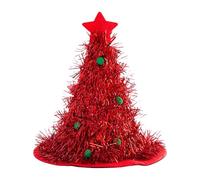 ZwaitL Light Up Christmas Tree Hat For Festival Family Gathering Party Glittering Santa Holiday Caps House Decorative Caps Christmas Tree