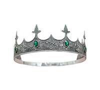 ZwaitL Metal King Crowns Headband For Men With Gemstones Studded Detailing For Music Festival And Cosplay Holiday Celebrations Cosplay Headwear