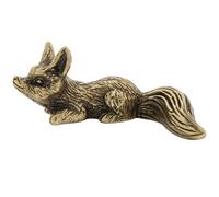 ZwaitL Miniature Metal Foxes Animal Statue Traditional Homes Office Decors Ornament Symbolizing Intelligence And Agilities Compacts Cultural Gift