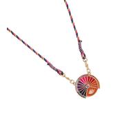 ZwaitL Mystical Rotation Tarot Pendant Necklace Fashion Neck Chain Feature Woven Cord For Everyday Wear Or Special Event Spiritual Symbol Rotating Pendant