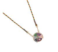 ZwaitL Mystical Rotation Tarot Pendant Necklace Fashion Neck Chain Feature Woven Cord For Everyday Wear Or Special Event Spiritual Symbol Rotating Pendant
