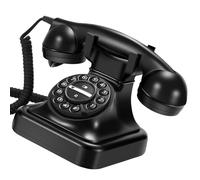 ZwaitL Plugs In Corded Desk Phone Landline Telephone Automatic Redial ABS Construction Not Required Battery Metal Bells Sound Classical Fixed Telephone