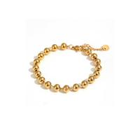 ZwaitL Polished Stainless Steel Bead For Women Men Dateless Design With 6mm 8mm Bead Choices Wrist Chain Charm Anti Tarnish For Women