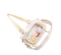 ZwaitL Practical Clear PVC Anime Themed Shoulder Bag Crossbody Bags Spacious School Essential Organized With Adjustable Strap Stylish Unisex Japanese Streetwear Bag