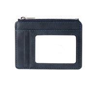 ZwaitL PU Leather Blocking Coin Purse Zippered Card Holder with Clear Window for Secure Information Protecting and Easy Access Business Card