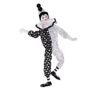 ZwaitL Puppet Porcelain Harlequin Doll In Brocade Clothes For Valentine Living Room And Bedroom Decors Soft Legs Clown Doll