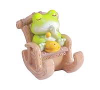 ZwaitL Resin Frog Cellphone Stand With Lovely Design Double Purpose Desk Phone Holder Bracket For Video Watching Stress Relief Frogs Decoration Gift