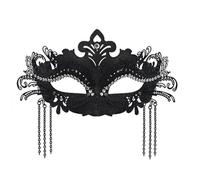 ZwaitL Sparkling Masquerades Eye With Lightweight Design Comfortable Wear For Cosplay Themed Event And Photography Rhinestones Tassels Masquerades Half Face
