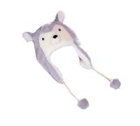 ZwaitL Thermal Insulated Ear Cover Hat Soft Short Plush Pullover Unisex for Kids Adults Outdoor Adventures Kids Penguins Plush Winter Hat