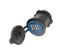 ZwaitL USB Port Outlet for Car Boats Marine 12-24V Power Double Charging Socket with Waterproof Caps Truck Socket