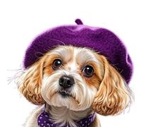 ZwaitL Warm Pet Berets Hat with Drawstring Cord Prevents Slipping Popular Wool Hat for Small Breeds Cats Party Props Pet Accessory