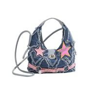 ZwaitL Women Handbag Five-Pointed Star Shoulder Bag Denims Crossbody Bag Simple Messengers For Daily Travel Five-pointed Star Crossbody For Women Denims Daily Simple Shoulder