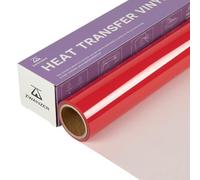 Zwanzer 12" x 12ft (30.5 x 366CM) Red Heat Transfer Vinyl Roll - Ideal for Cricut & Silhouette Cameo, Easy to Cut & Weed for T-Shirts & Apparel