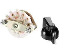 ZWAPHOBPA Rotary Encoder 1/2 Pole 6 Position 3/6/7/11 Throw Selectable 1Deck Band Selector Switch with Plastic Knob Accessories 1PCS(2p3t)