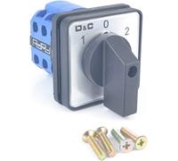 ZWAPHOBPA Rotary Encoder 660V 20A Changeover Switch 8 terminals 3 Positions 1-0-2 Cam