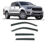 ZWBC Car Window Deflectors for Ford Ranger MK4-P375 2019-2023, Guard Deflector Durability Waterproof Side Window Wind Deflectors Car Accessories