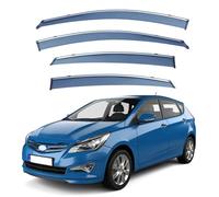 ZWBC Car Window Deflectors for Hyundai VERNA Hatchback MK1-RC 2010-2016, Guard Deflector Durability Waterproof Side Window Wind Deflectors Car Accessories
