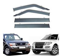 ZWBC Car Window Deflectors for Mitsubishi PAJERO V73-V97 MK3-V60 MK4-V80 2001-2021, Guard Deflector Durability Waterproof Side Window Wind Deflectors Car Accessories