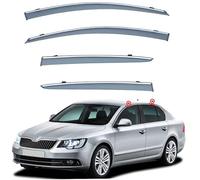 ZWBC Car Window Deflectors for SKODA SUPERB MK2-B6 2009-2015, Guard Deflector Durability Waterproof Side Window Wind Deflectors Car Accessories