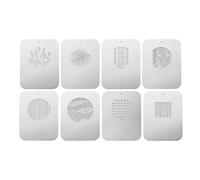 Zwbfu 8pcs/set Gobos Graphics Cards Metal Plates with Hollow Patterns for Optical Snoot Conical Focalize Condenser Art Special Effects Shaped Beam Light Photography Light Accessories
